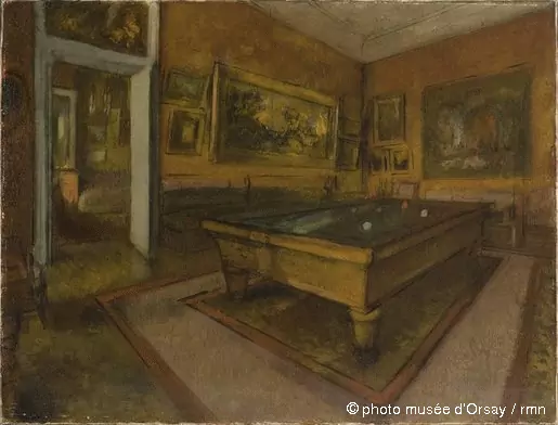 Salle de billard au Menil-Hubert, 1892